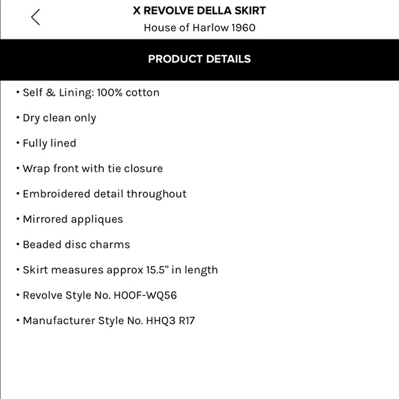 ❌SOLD❌House of Harlow 1960 X Revolve Della Skirt - Picture 6 of 7